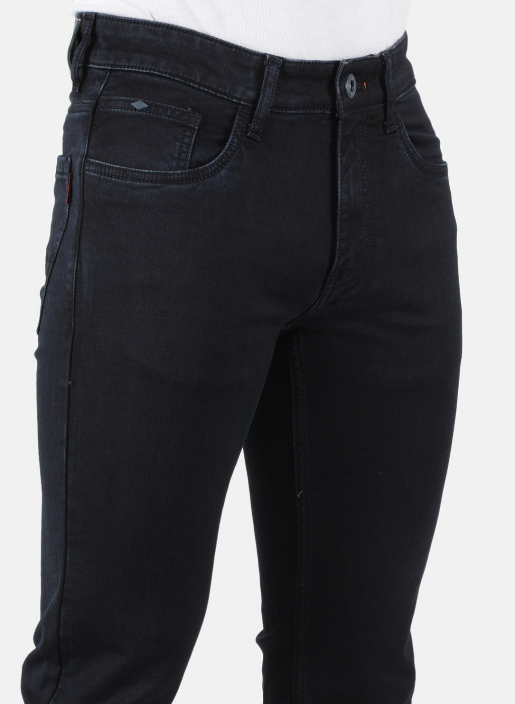 Men Navy Blue Narrow Fit Denim