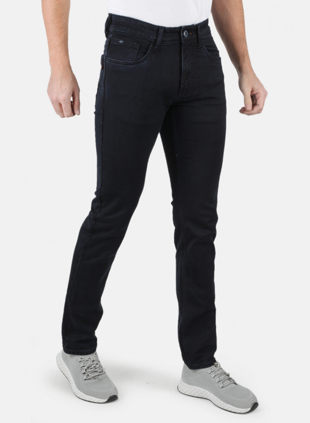 Men Navy Blue Narrow Fit Denim