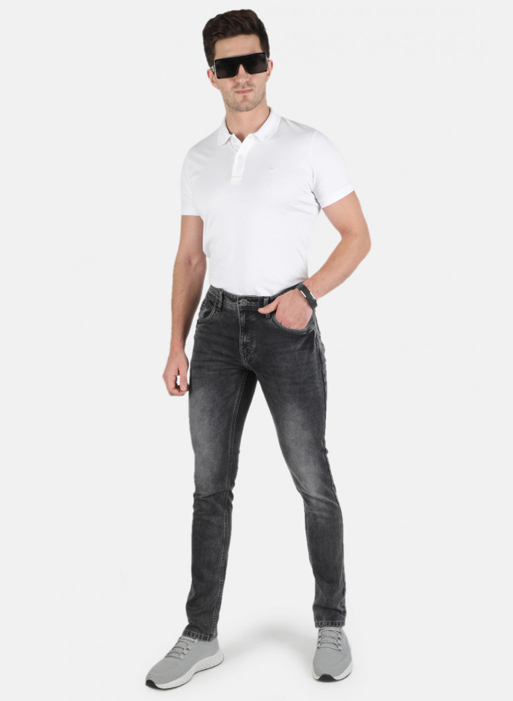 Men Black Skinny Fit Denim