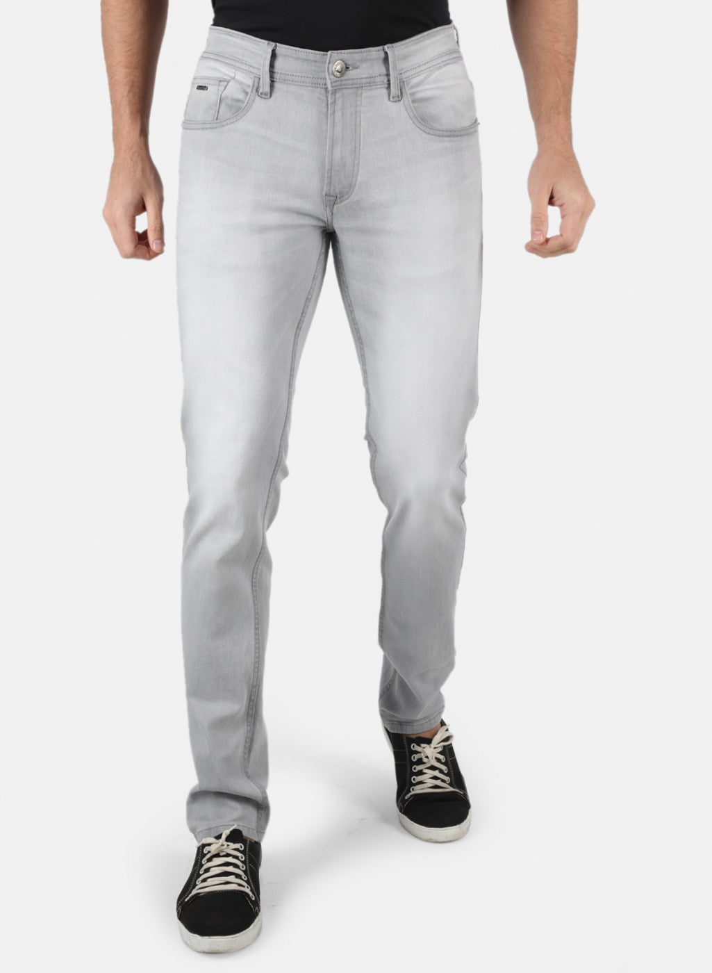 Men Grey Narrow Fit Denim