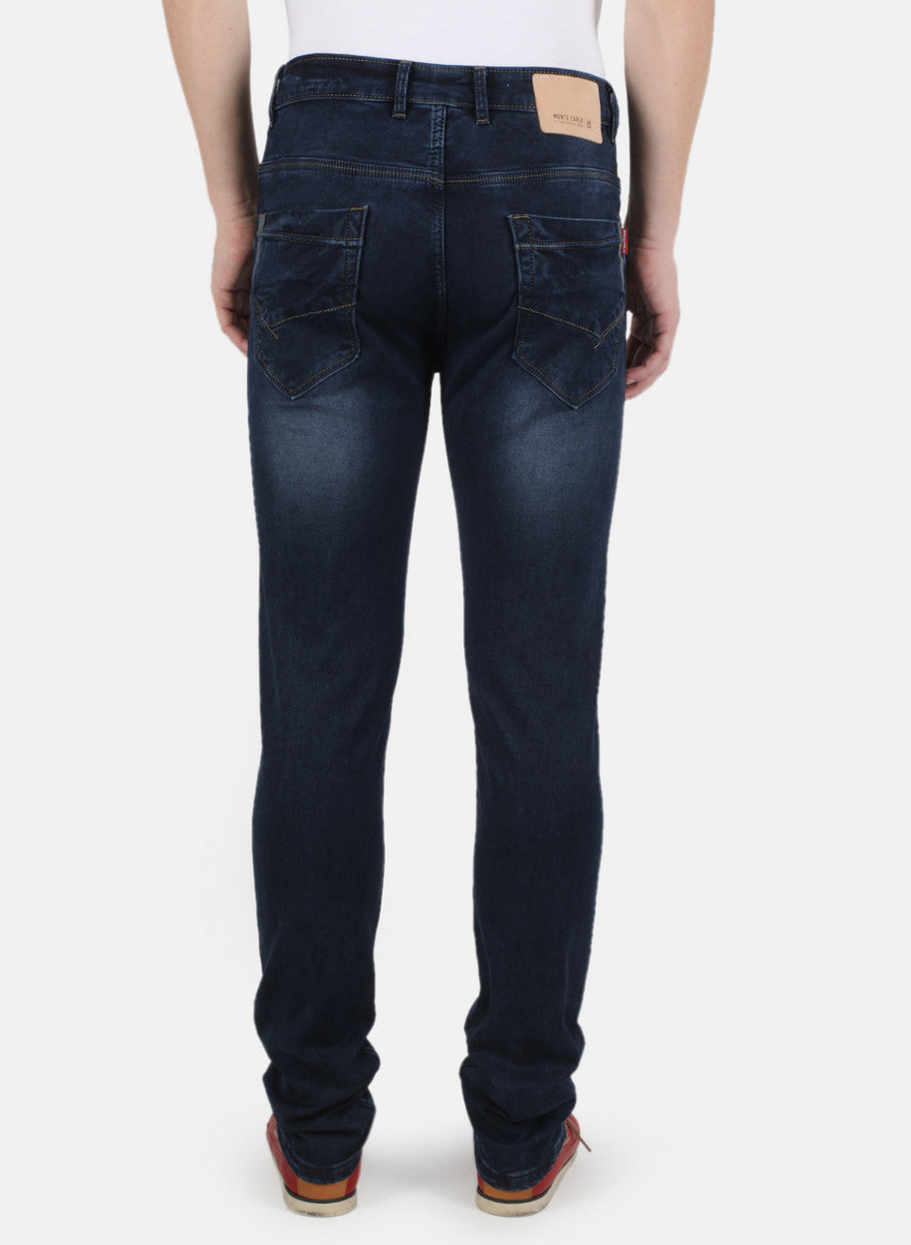 Men Navy Blue Narrow Fit Denim