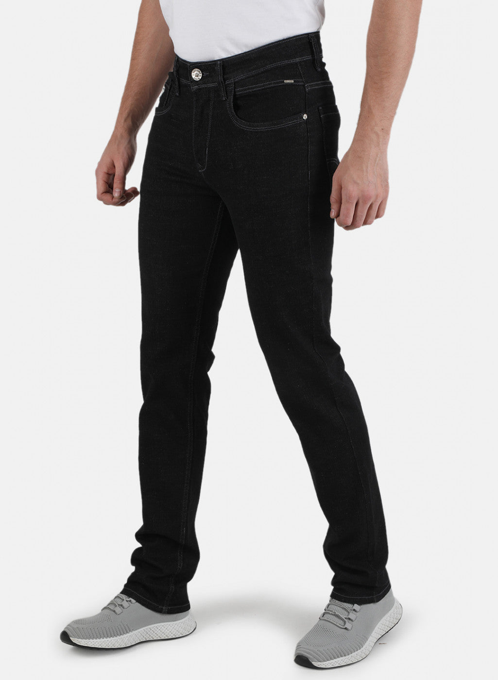 Men Black Narrow Fit Denim