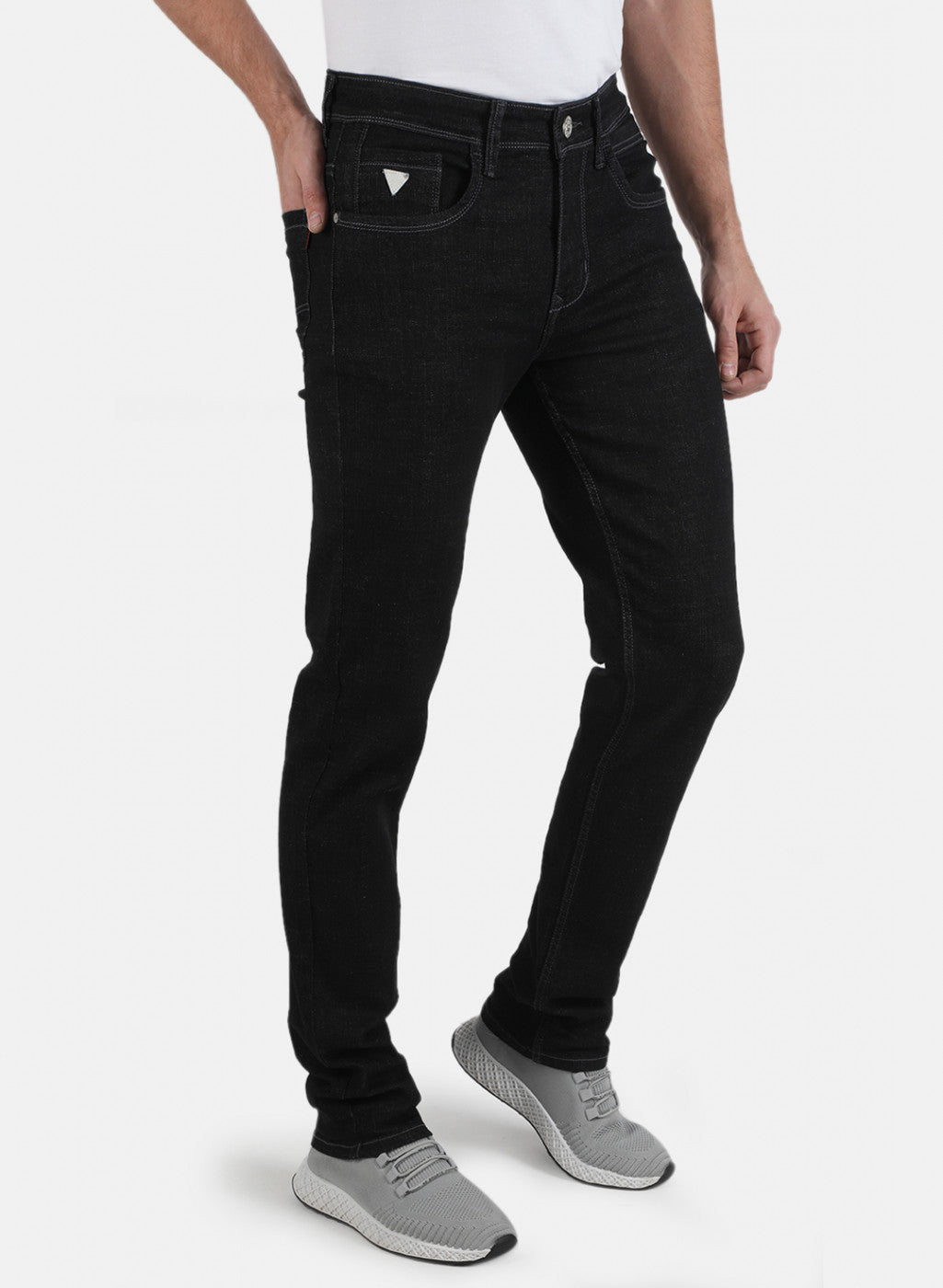 Men Black Narrow Fit Denim