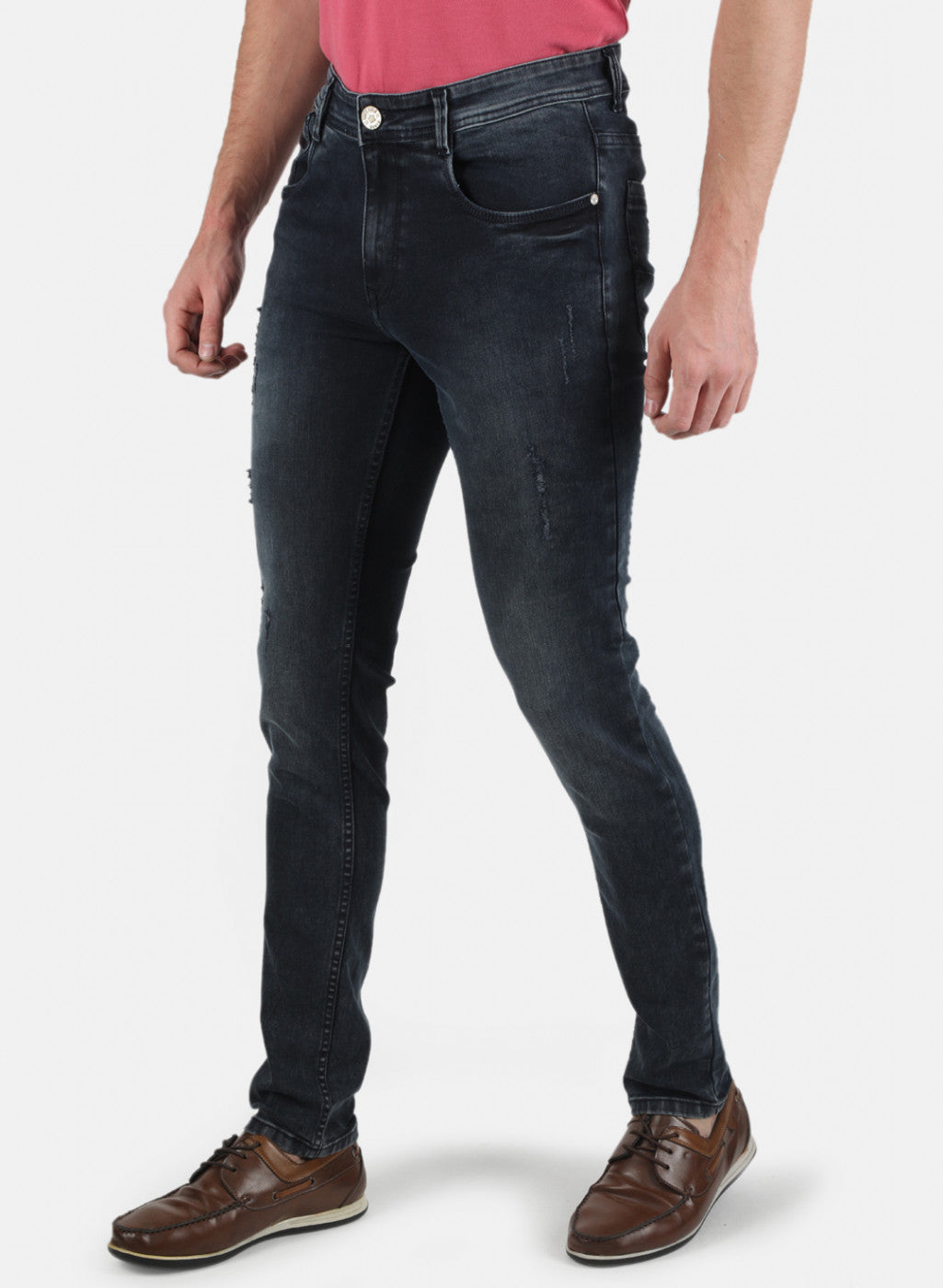 Men Black Skinny Fit Denim