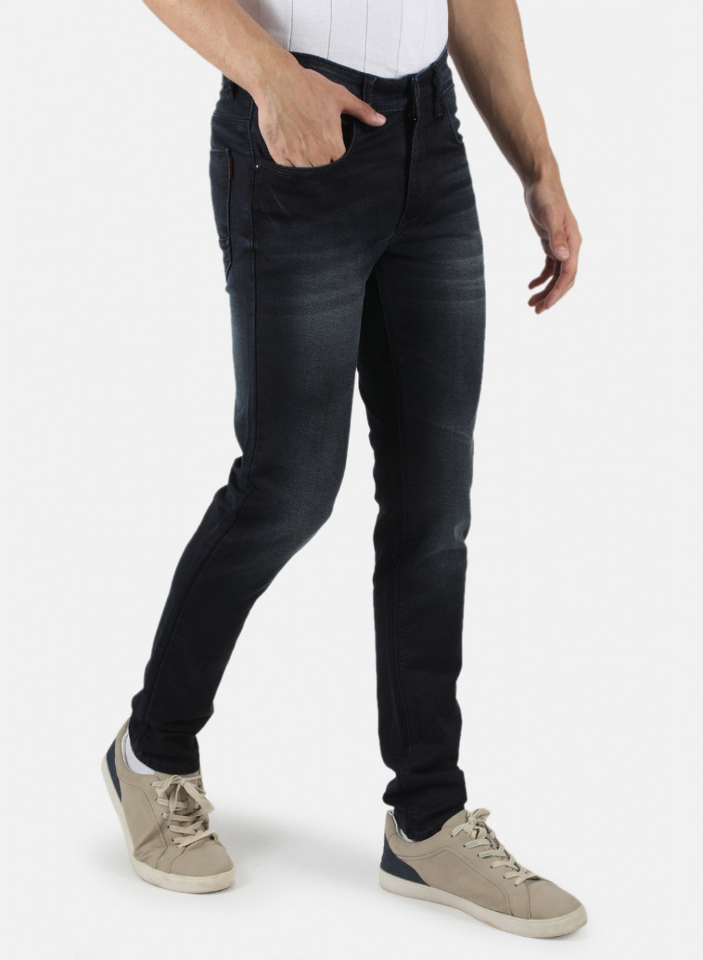 Men Black Skinny Fit Denim