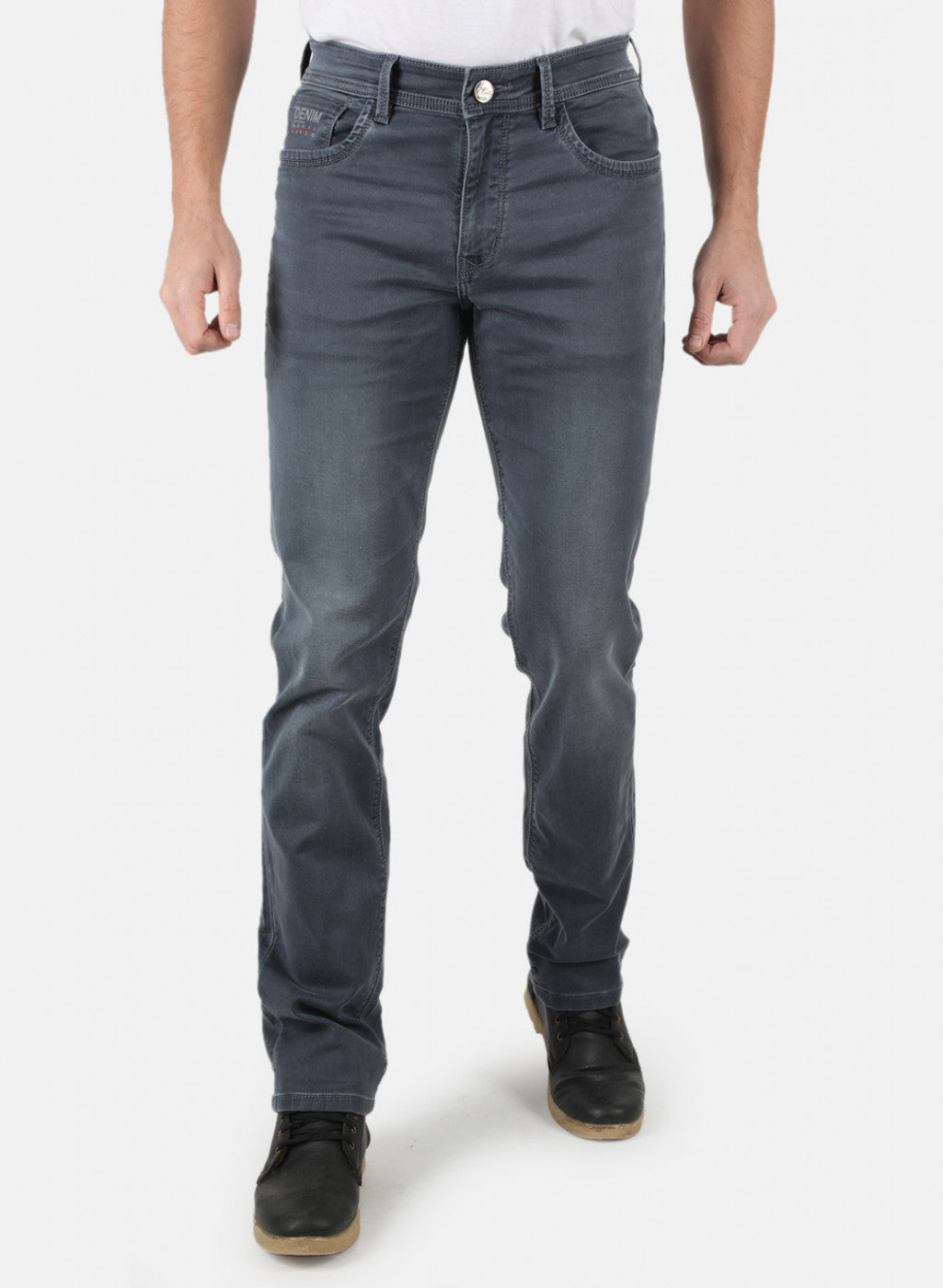 Men Grey Narrow Fit Denim