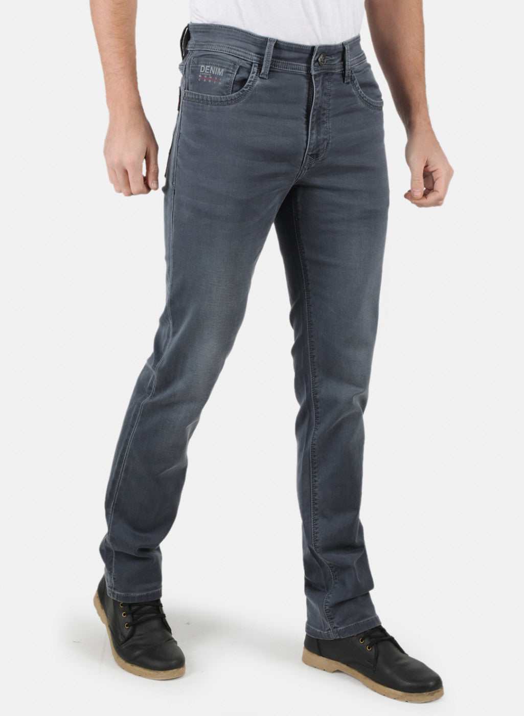 Men Grey Narrow Fit Denim