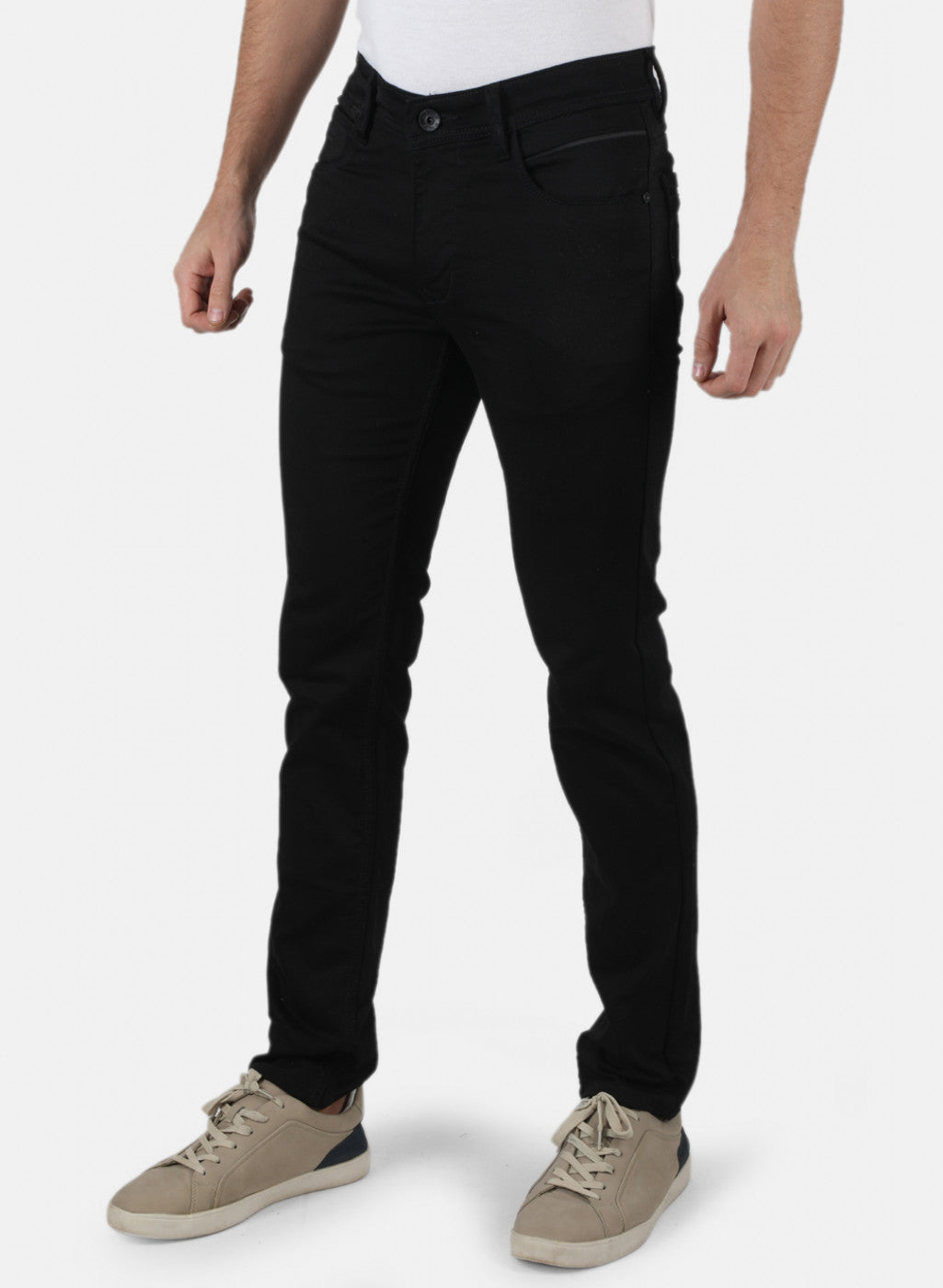 Men Black Skinny Fit Denim