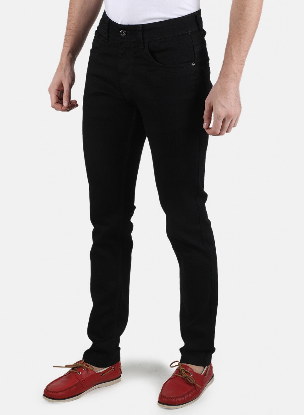 Men Black Narrow Fit Denim