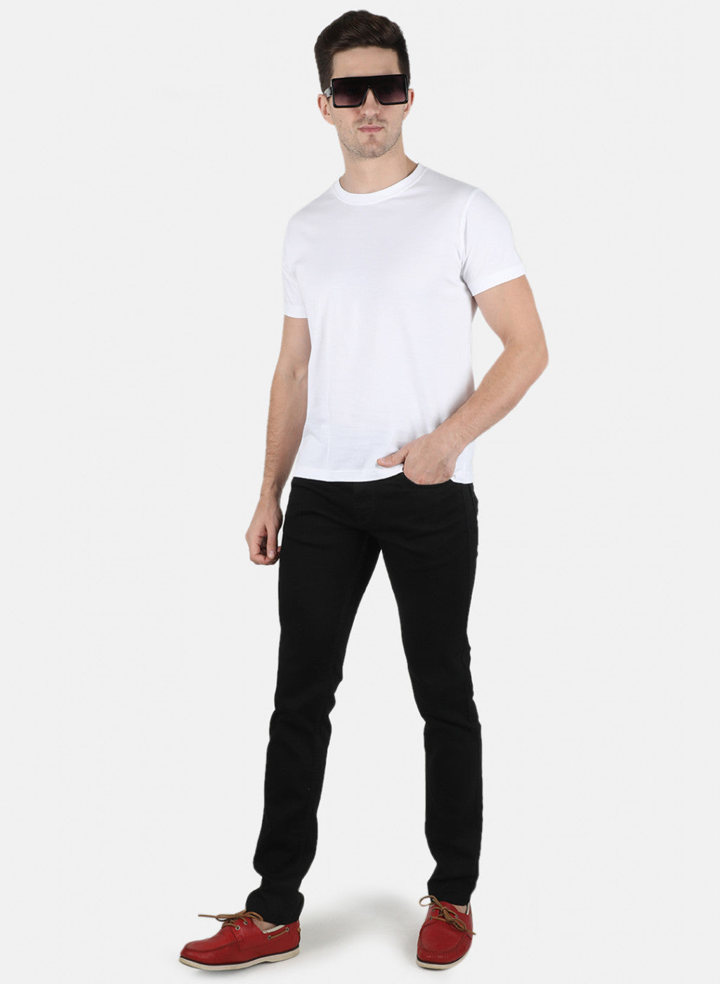 Men Black Narrow Fit Denim