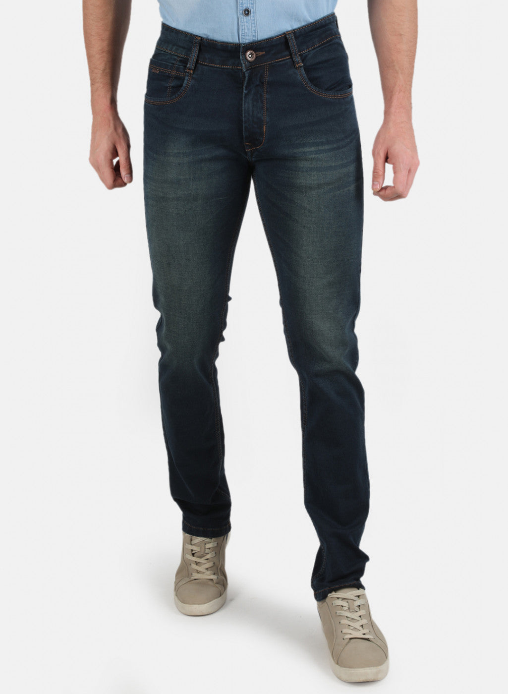 Men Green Narrow Fit Denim