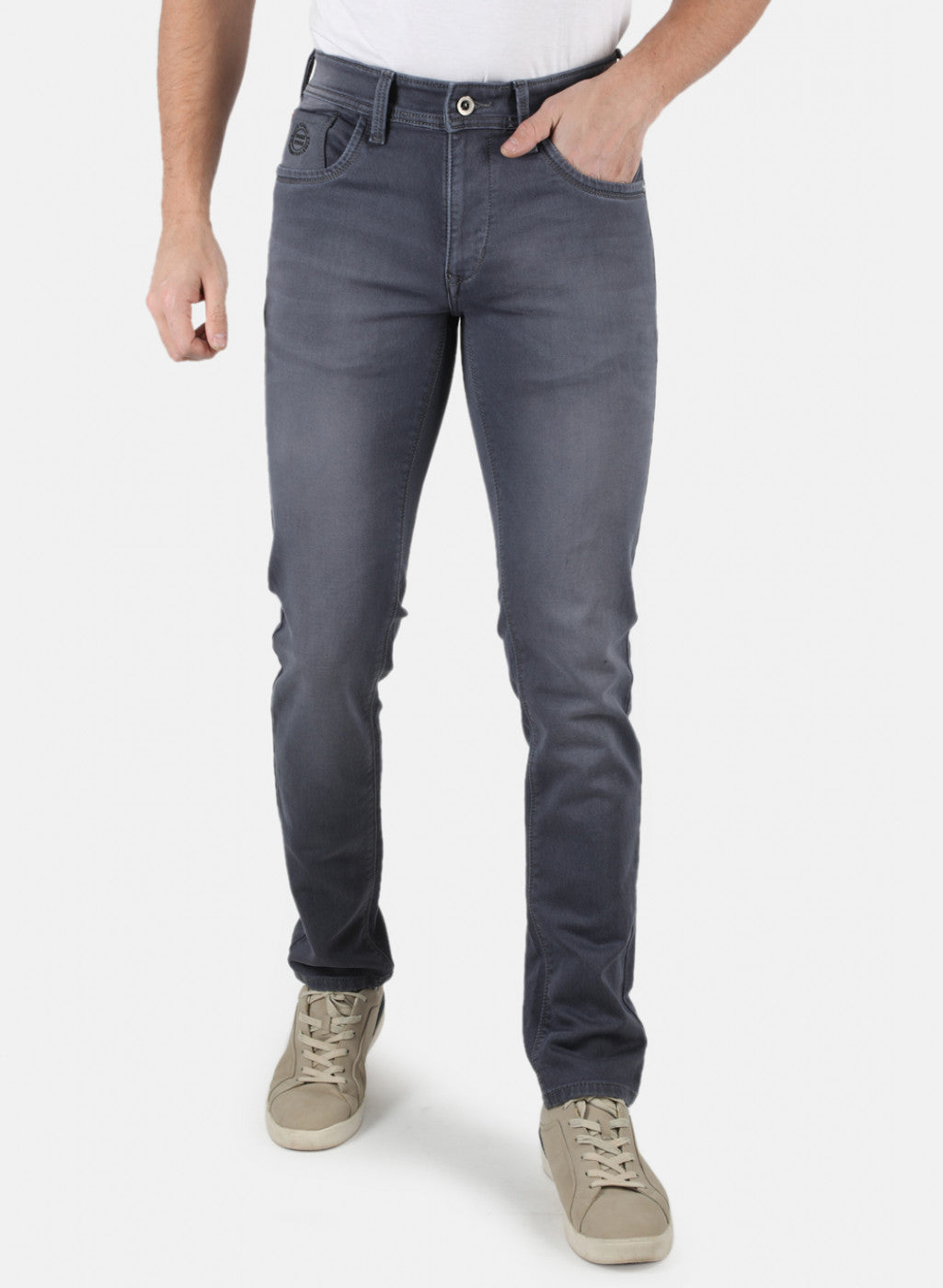 Men Grey NArrow Fit Denim