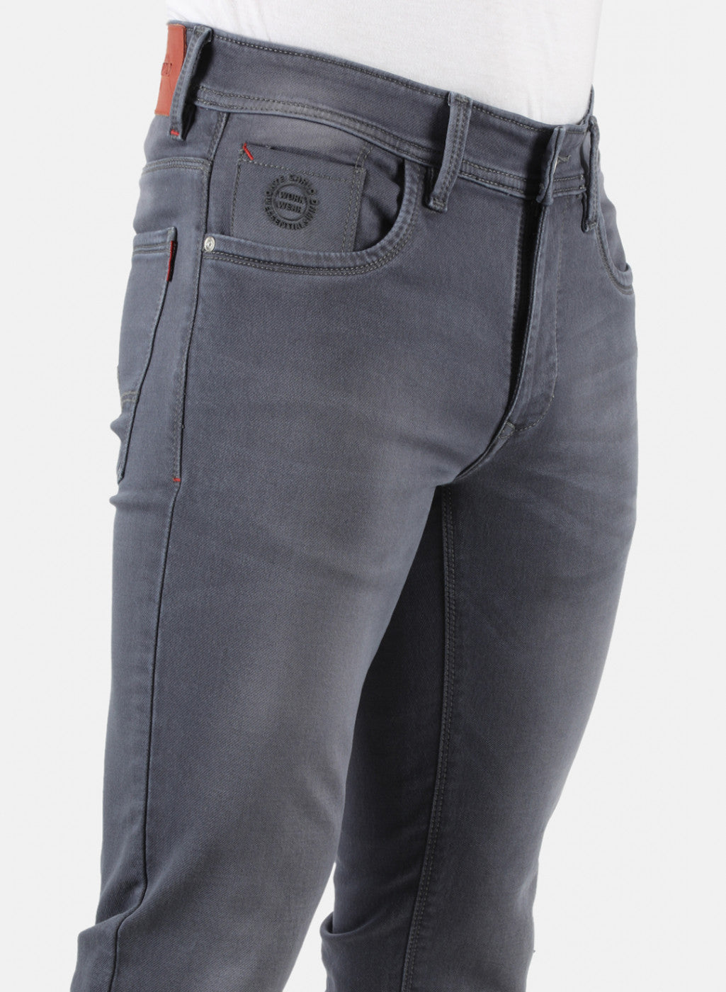 Men Grey NArrow Fit Denim