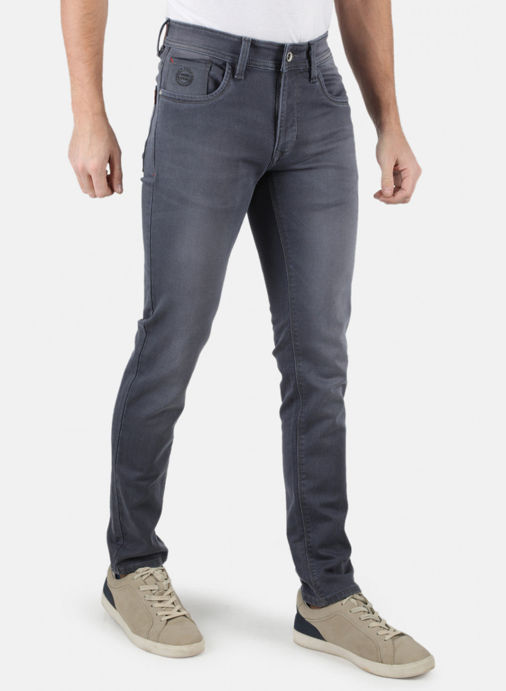 Men Grey NArrow Fit Denim