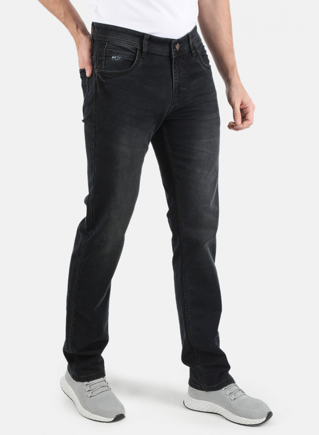 Men Black Narrow Fit Denim