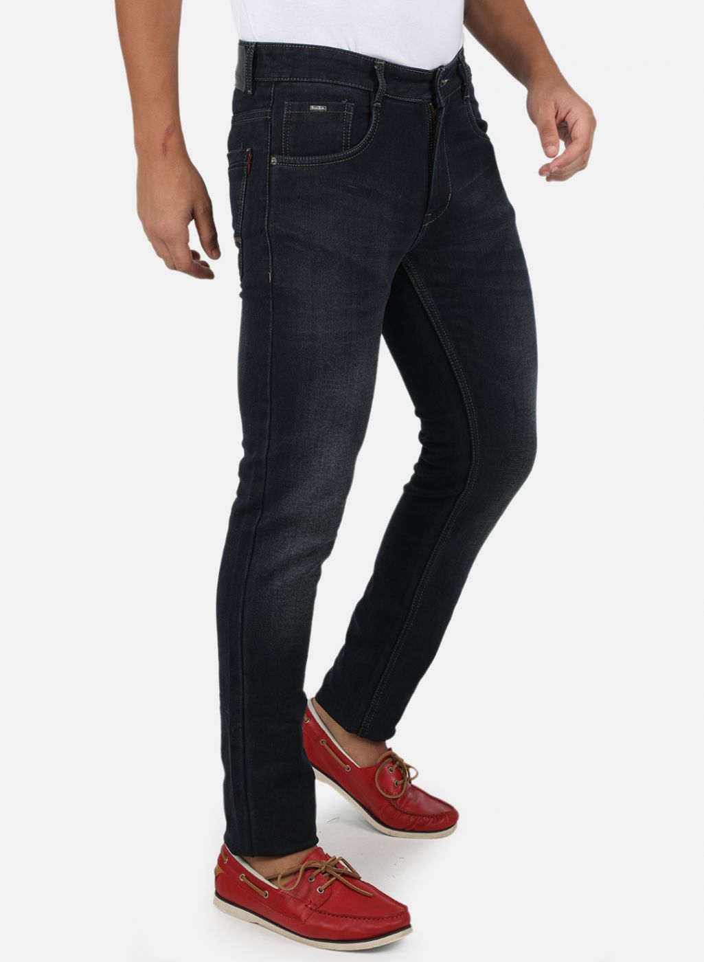 Men Navy Blue Skinny Fit Denim