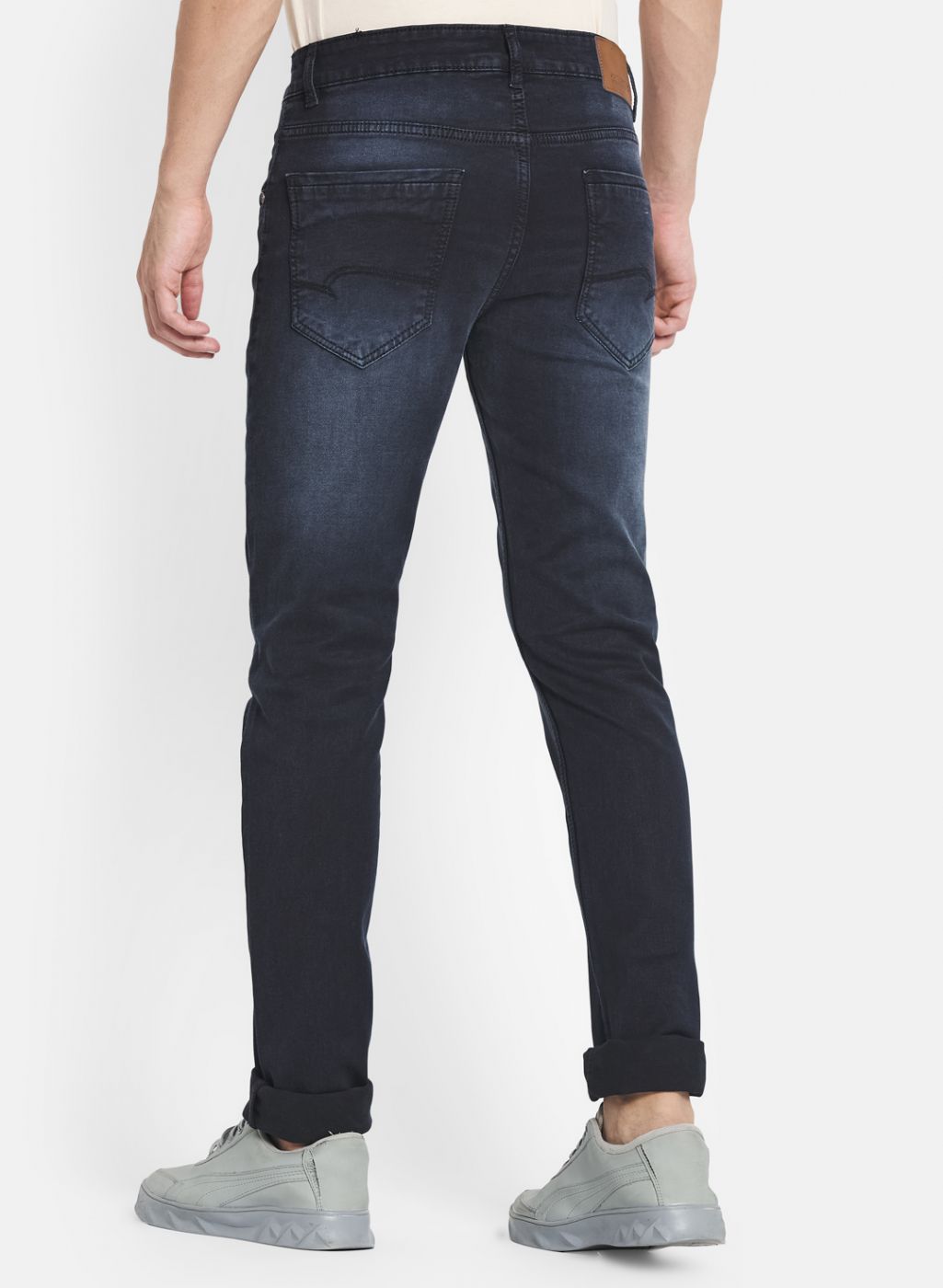 Men Navy Blue Skinny Fit Denim