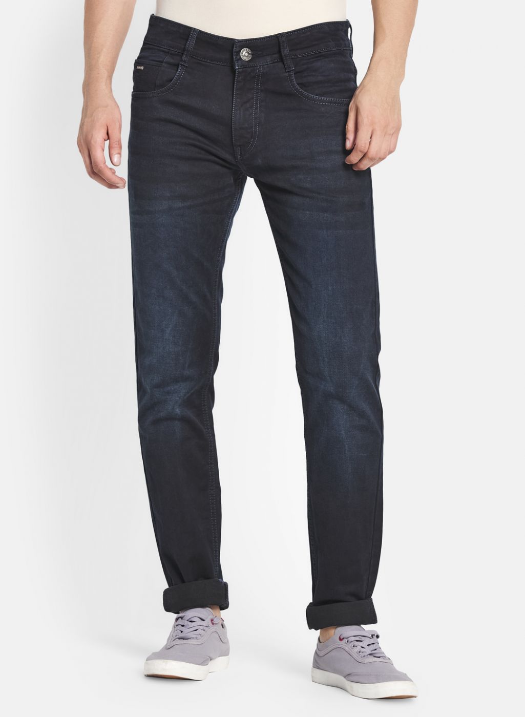 Men Black Skinny Fit Denim