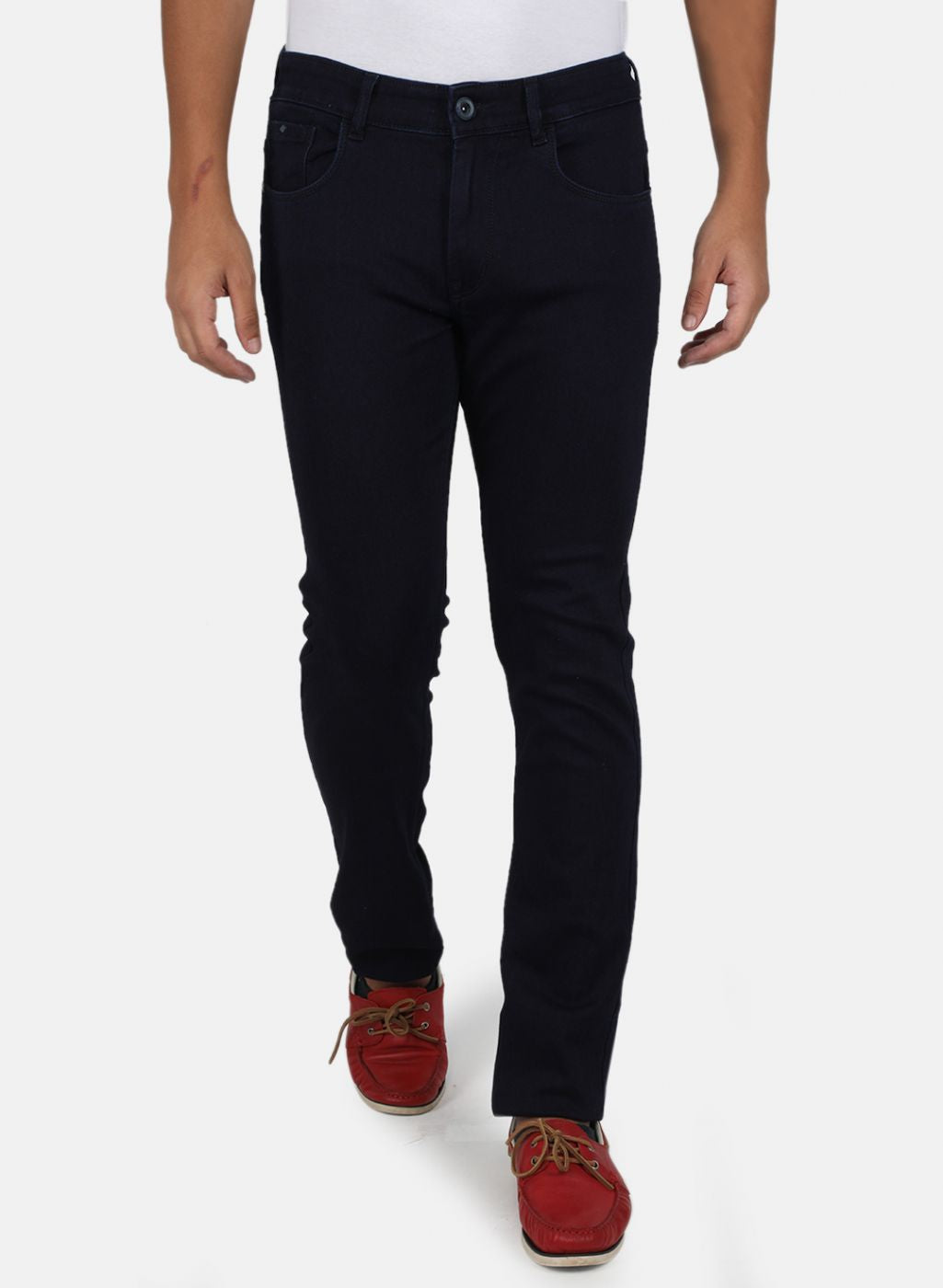 Men Navy Blue Skinny Fit Denim