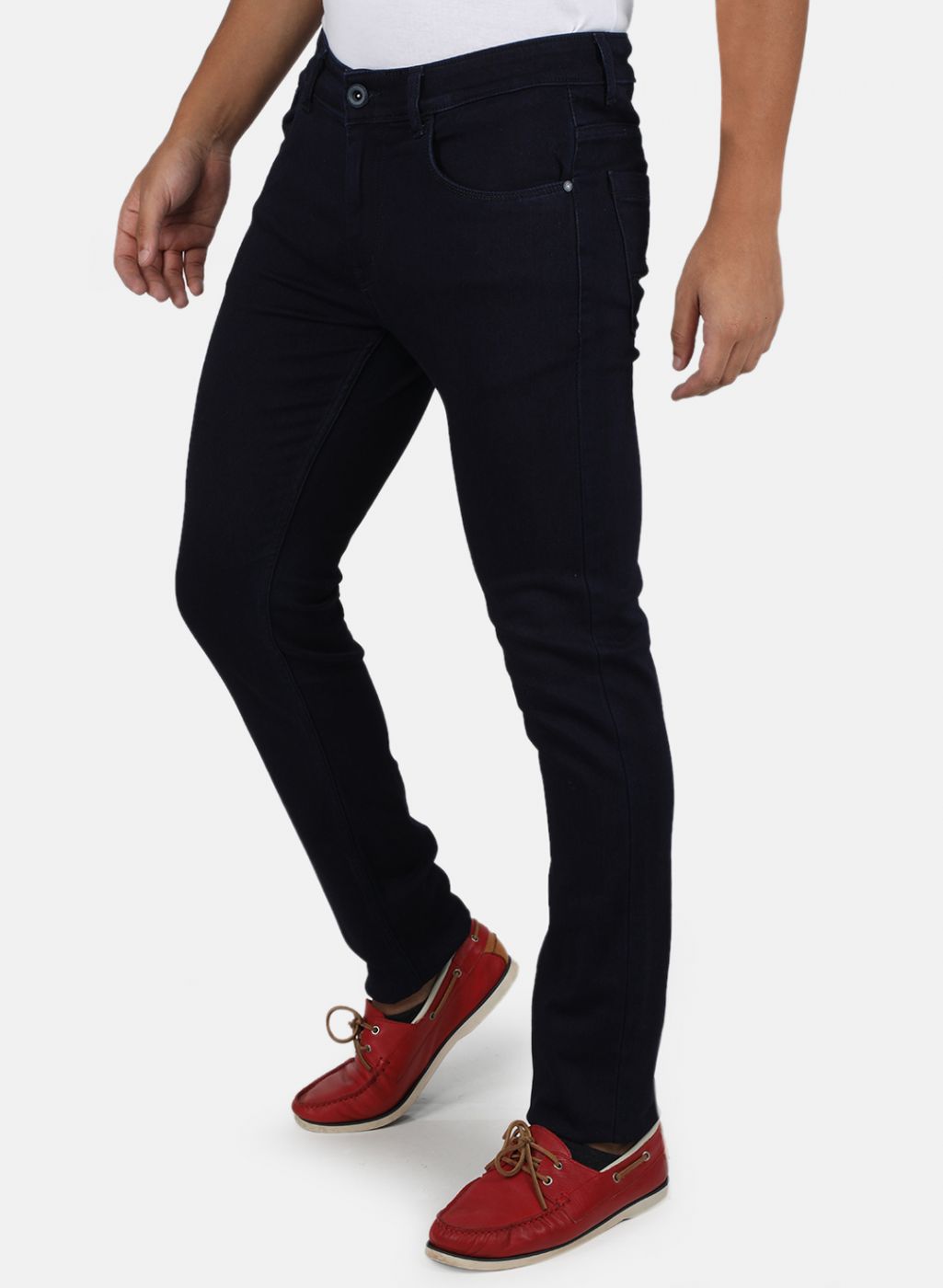 Men Navy Blue Skinny Fit Denim