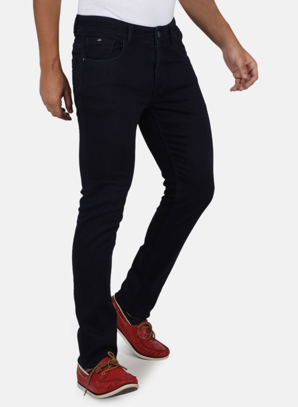 Men Navy Blue Skinny Fit Denim