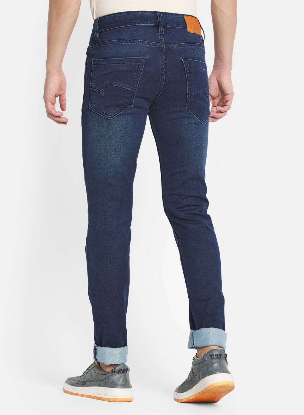 Men Navy Blue Skinny Fit Denim