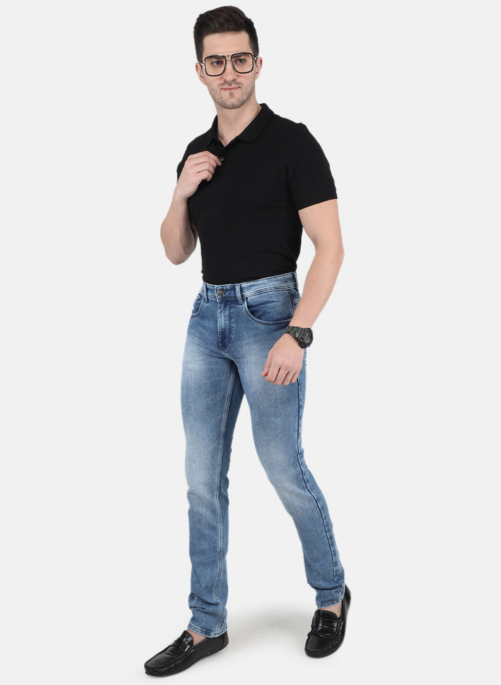 Men Blue Narrow Fit Denim