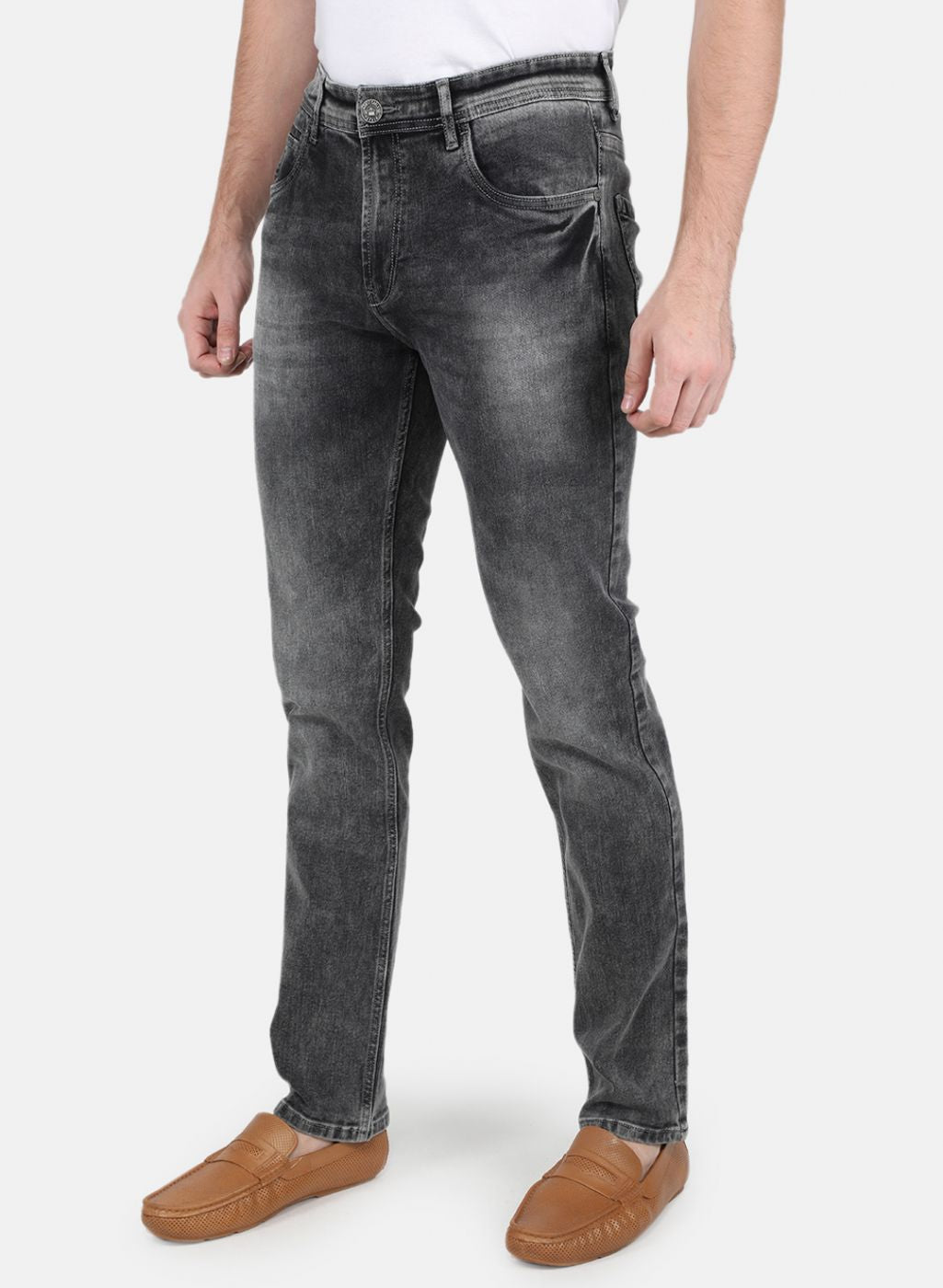 Men Grey Regular Fit Denim