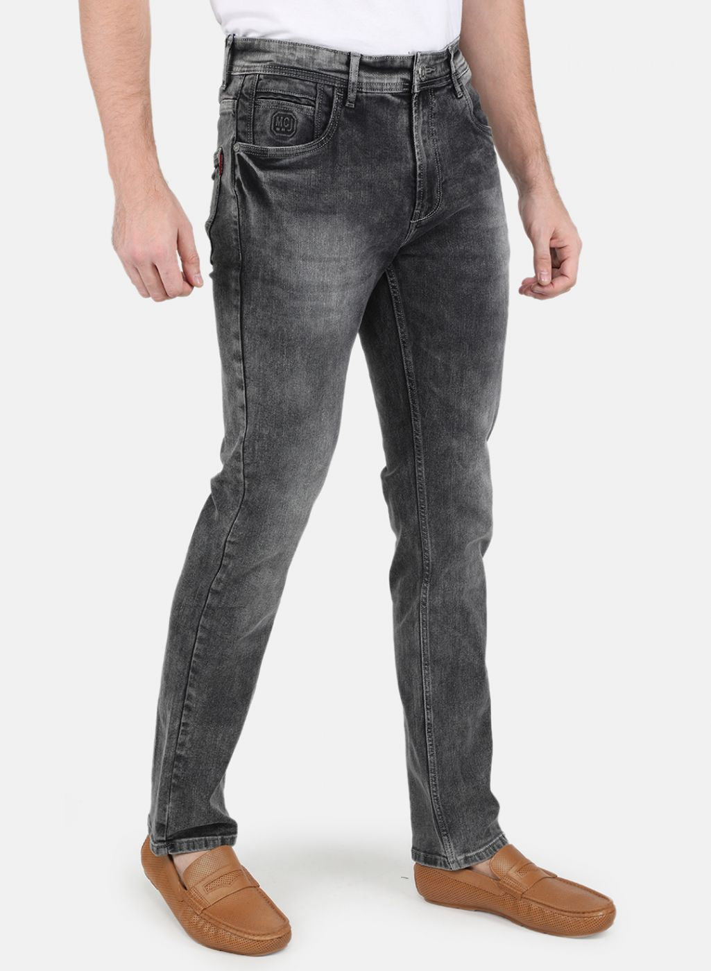 Men Grey Regular Fit Denim