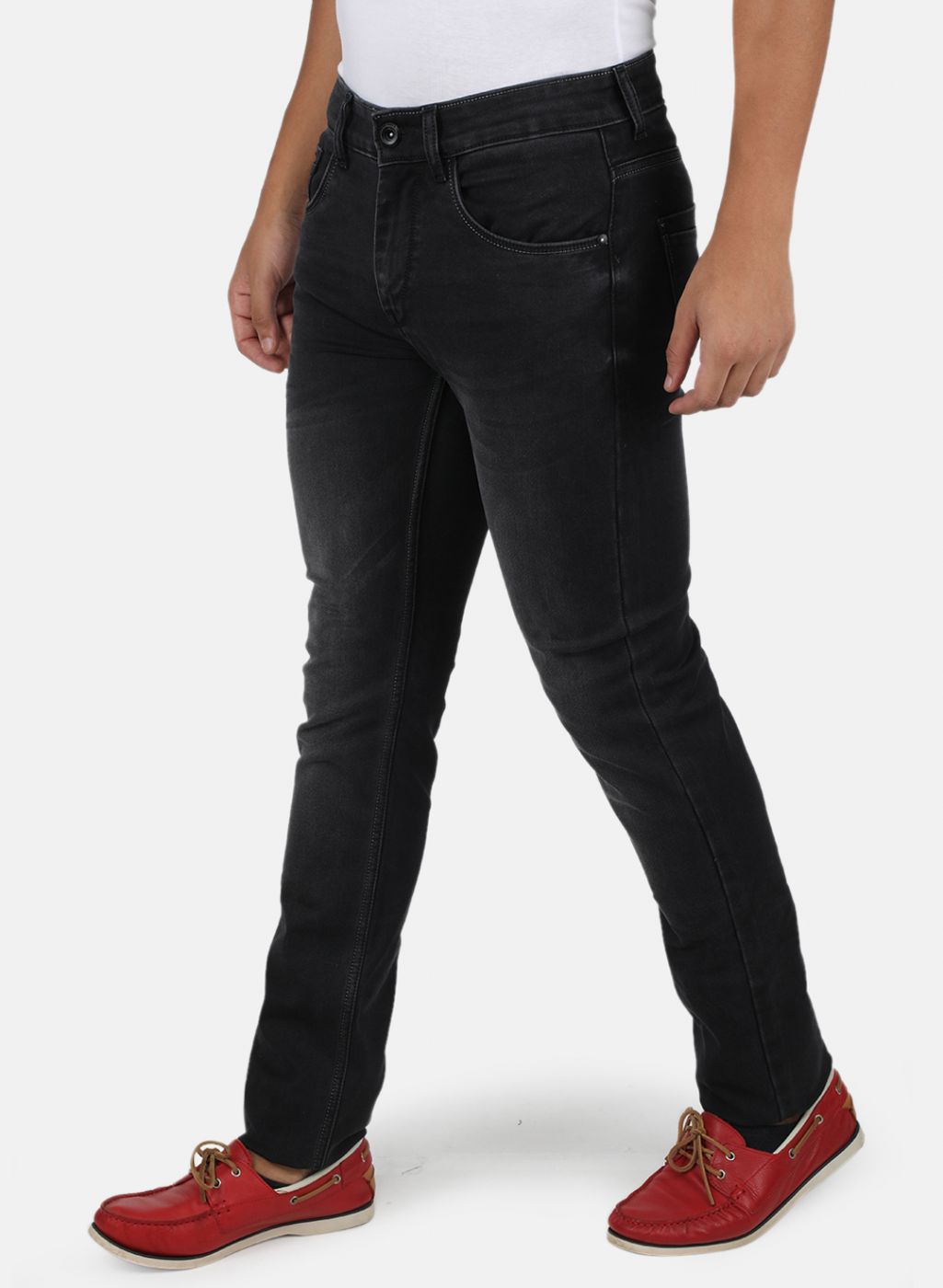 Men Black Narrow Fit Denim