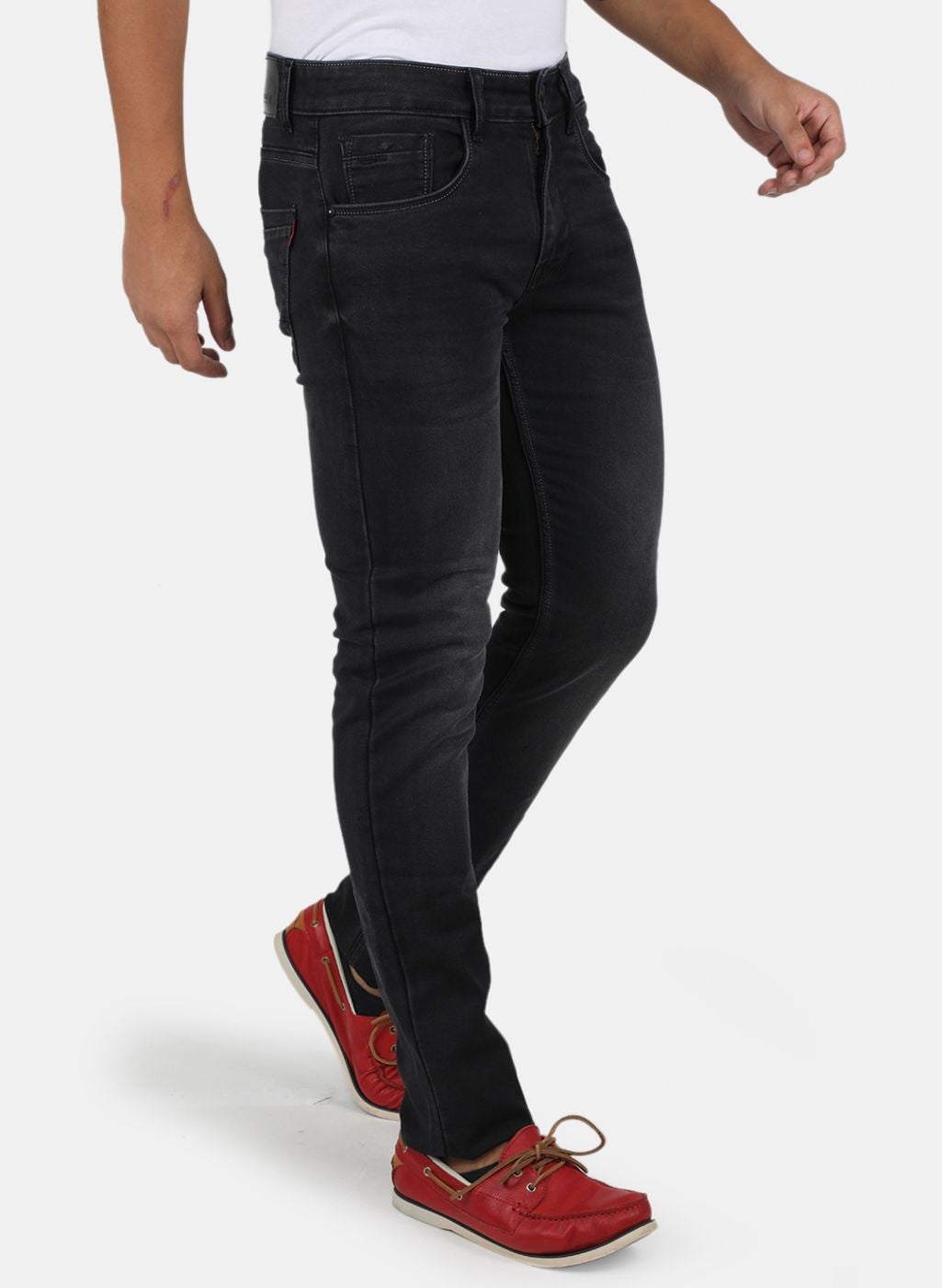 Men Black Narrow Fit Denim