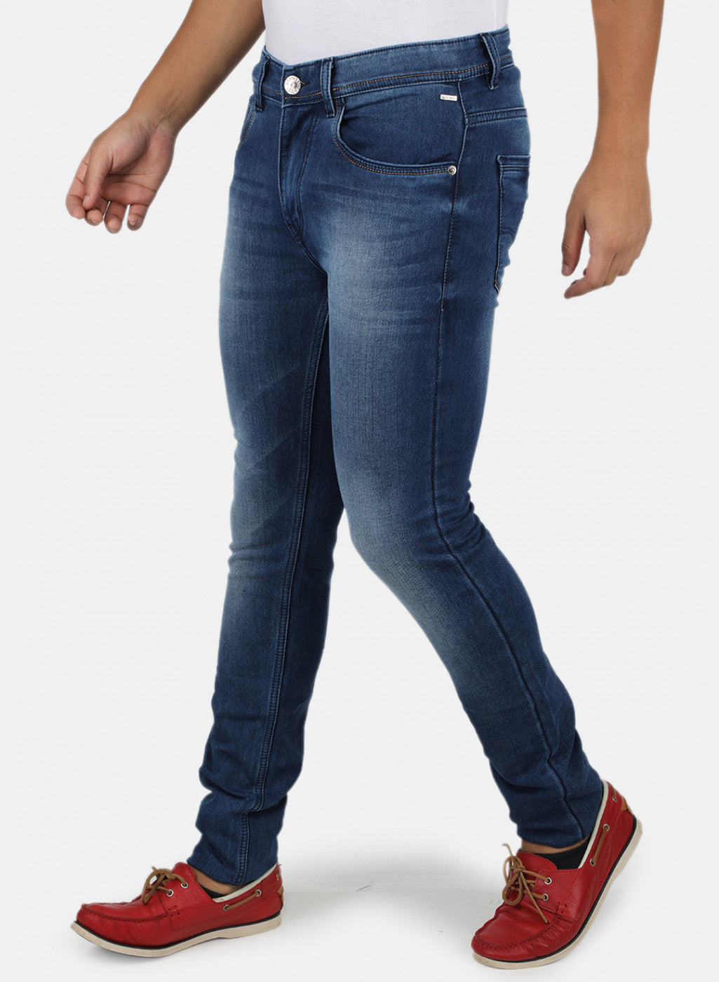 Men Light Blue Skinny Fit Denim