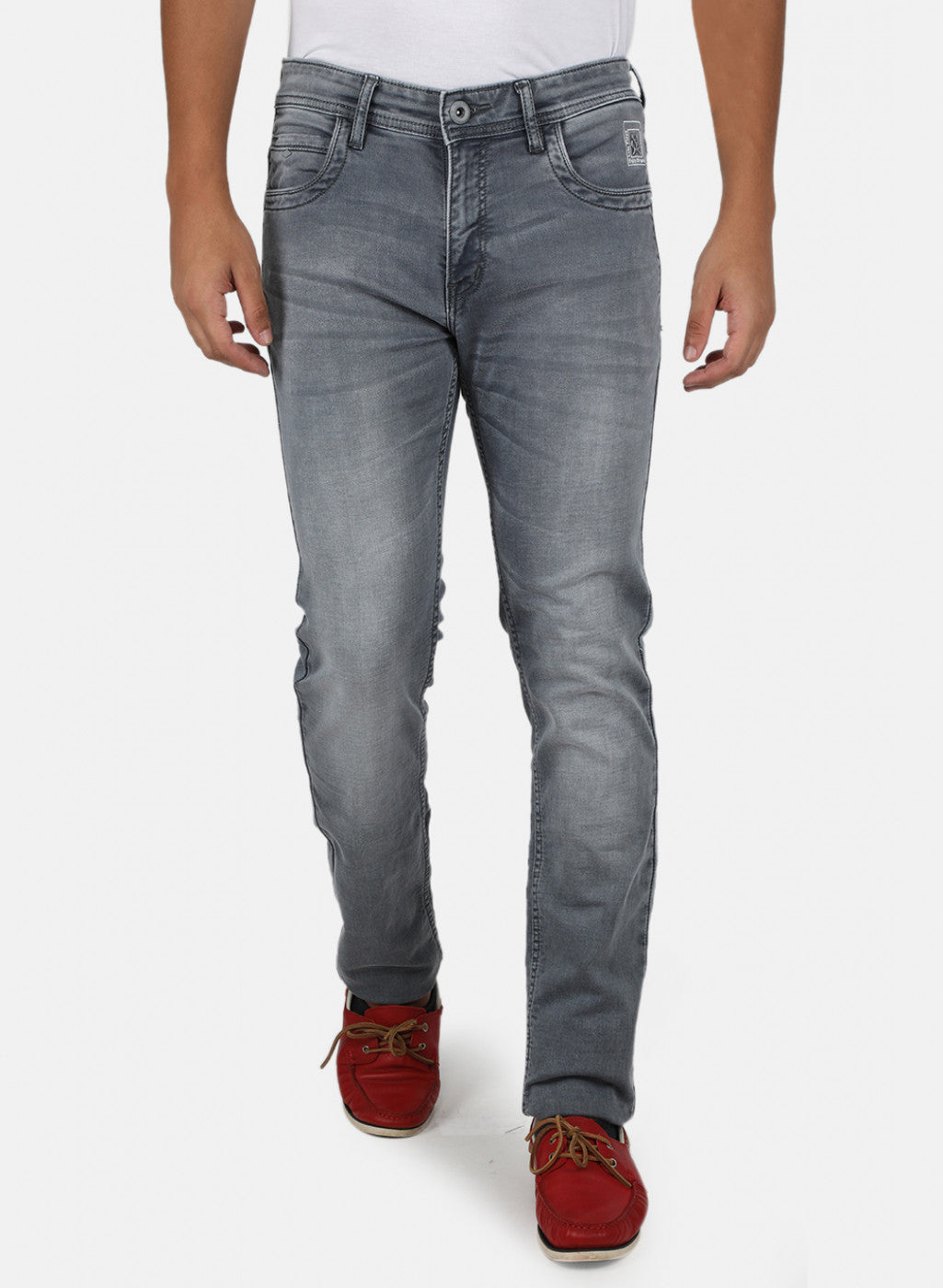 Men Grey Narrow Fit Denim