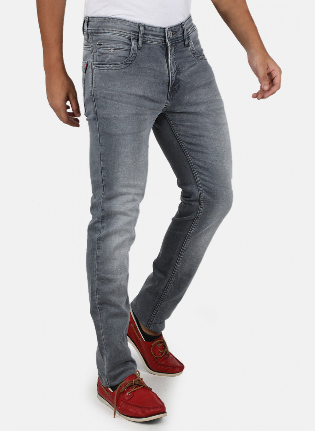 Men Grey Narrow Fit Denim