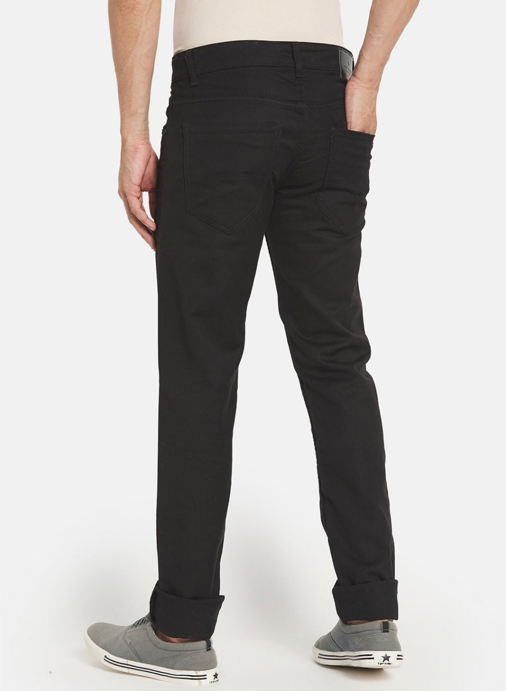 Men Black Skinny Fit Denim