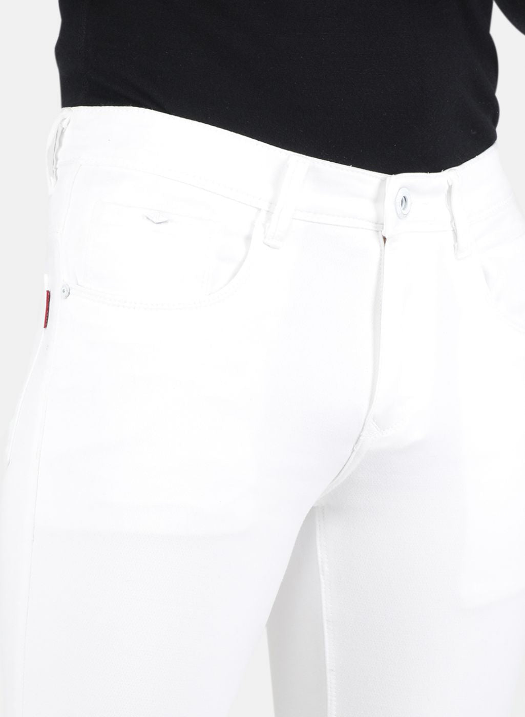 Men White Skinny Fit Denim