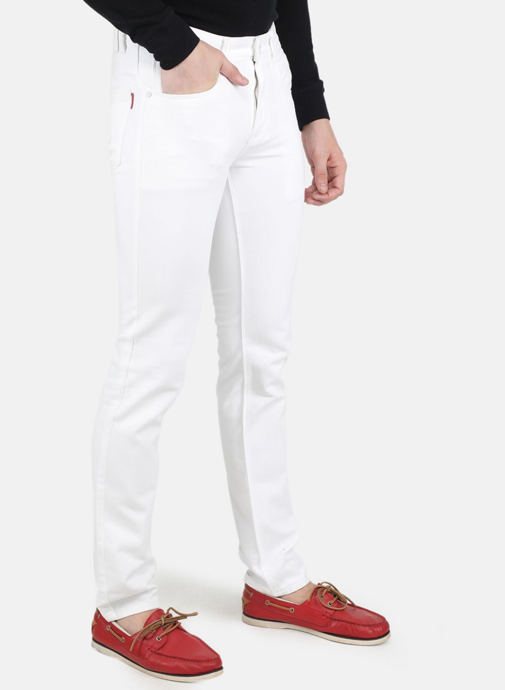 Men White Skinny Fit Denim