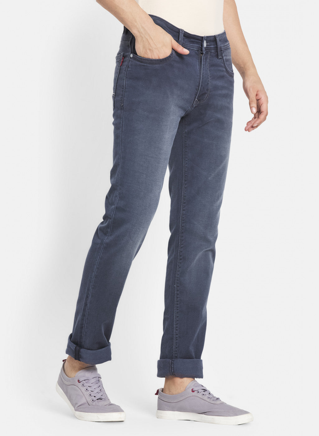 Men Grey Narrow Fit Denim