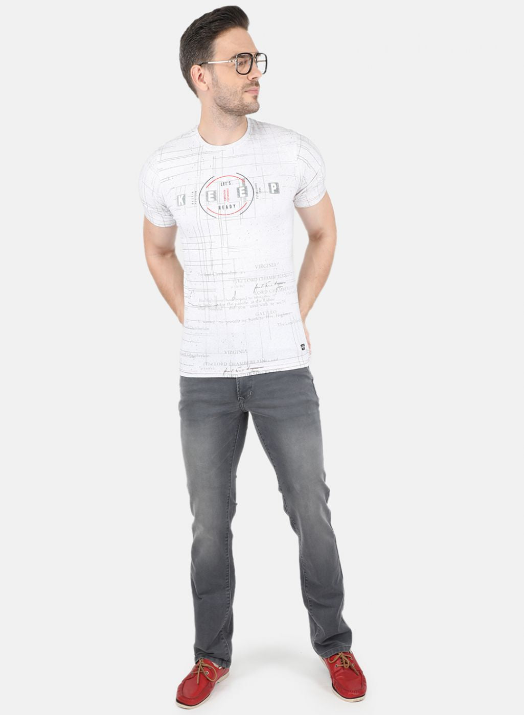 Men Grey Regular Fit Denim