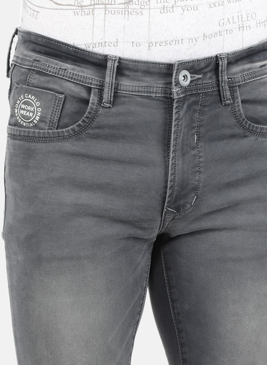 Men Grey Regular Fit Denim