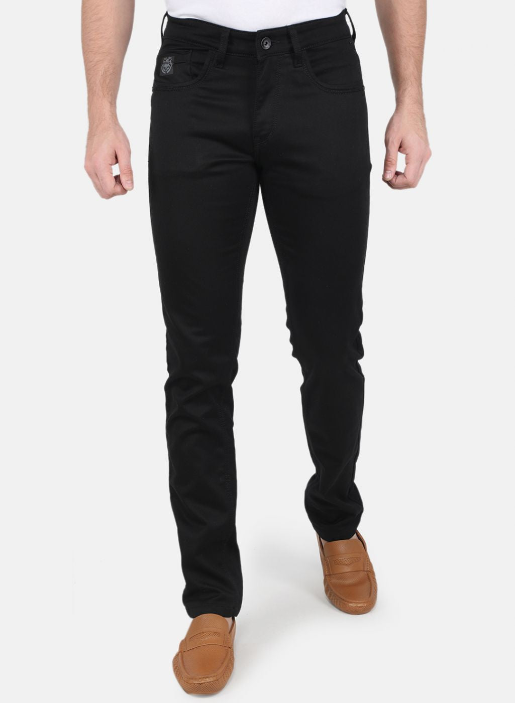 Men Black NArrow Fit Denim