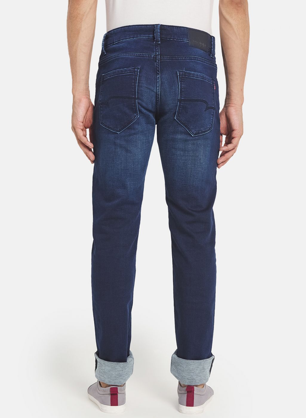 Men Navy Blue Narrow Fit Denim