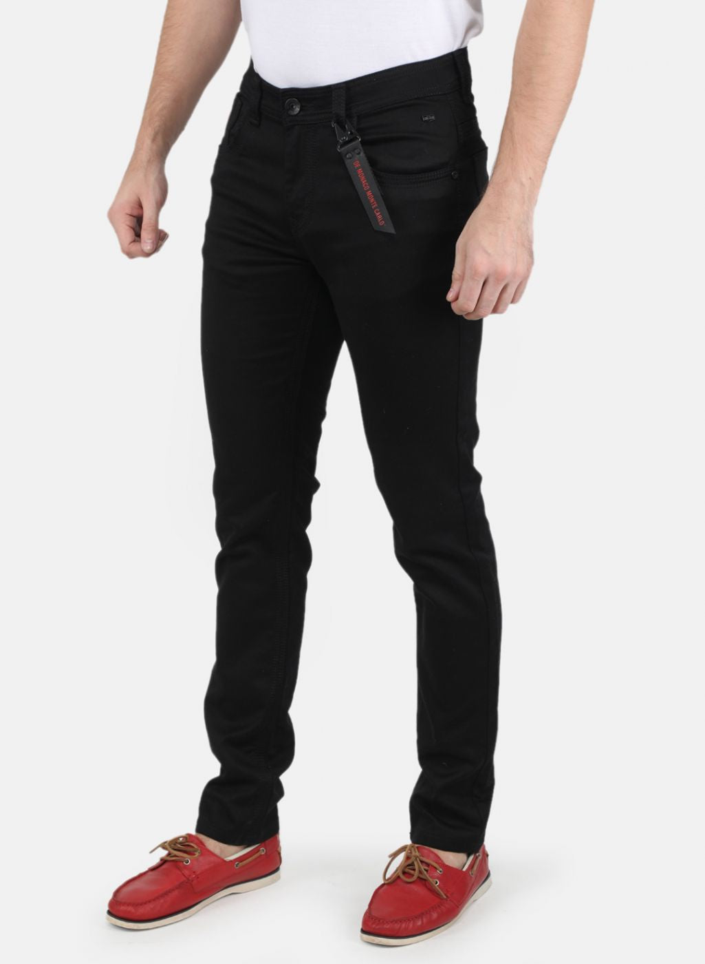 Men Black Skinny Fit Denim