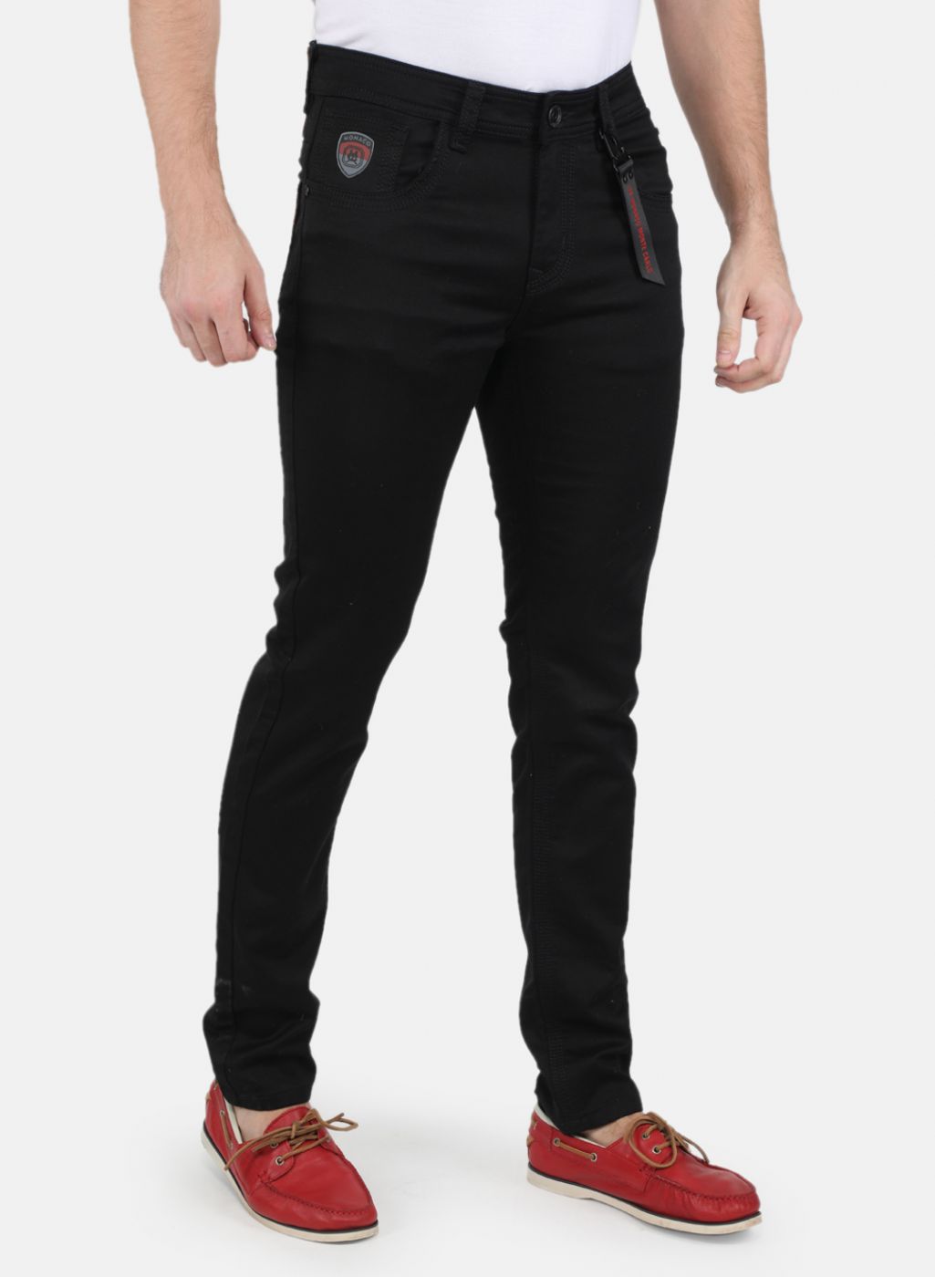 Men Black Skinny Fit Denim