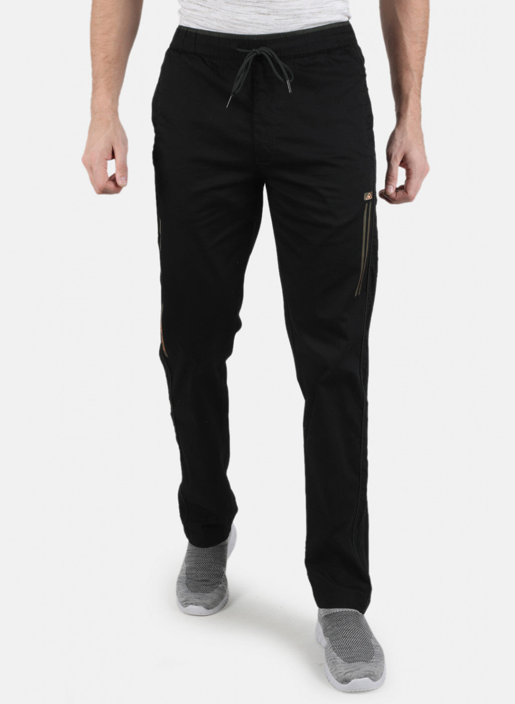 Men Black Plain Lower