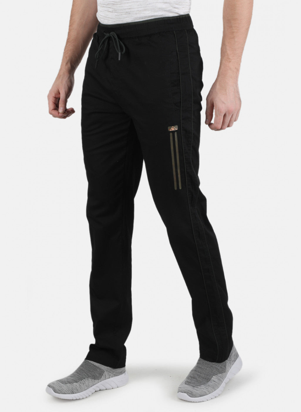 Men Black Plain Lower