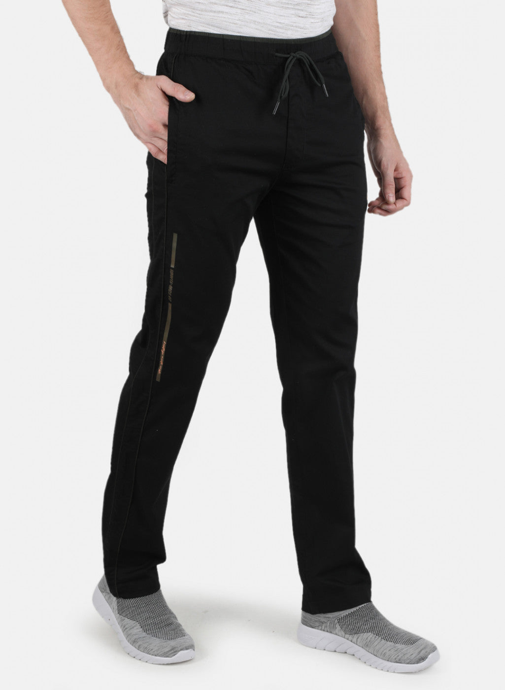 Men Black Plain Lower