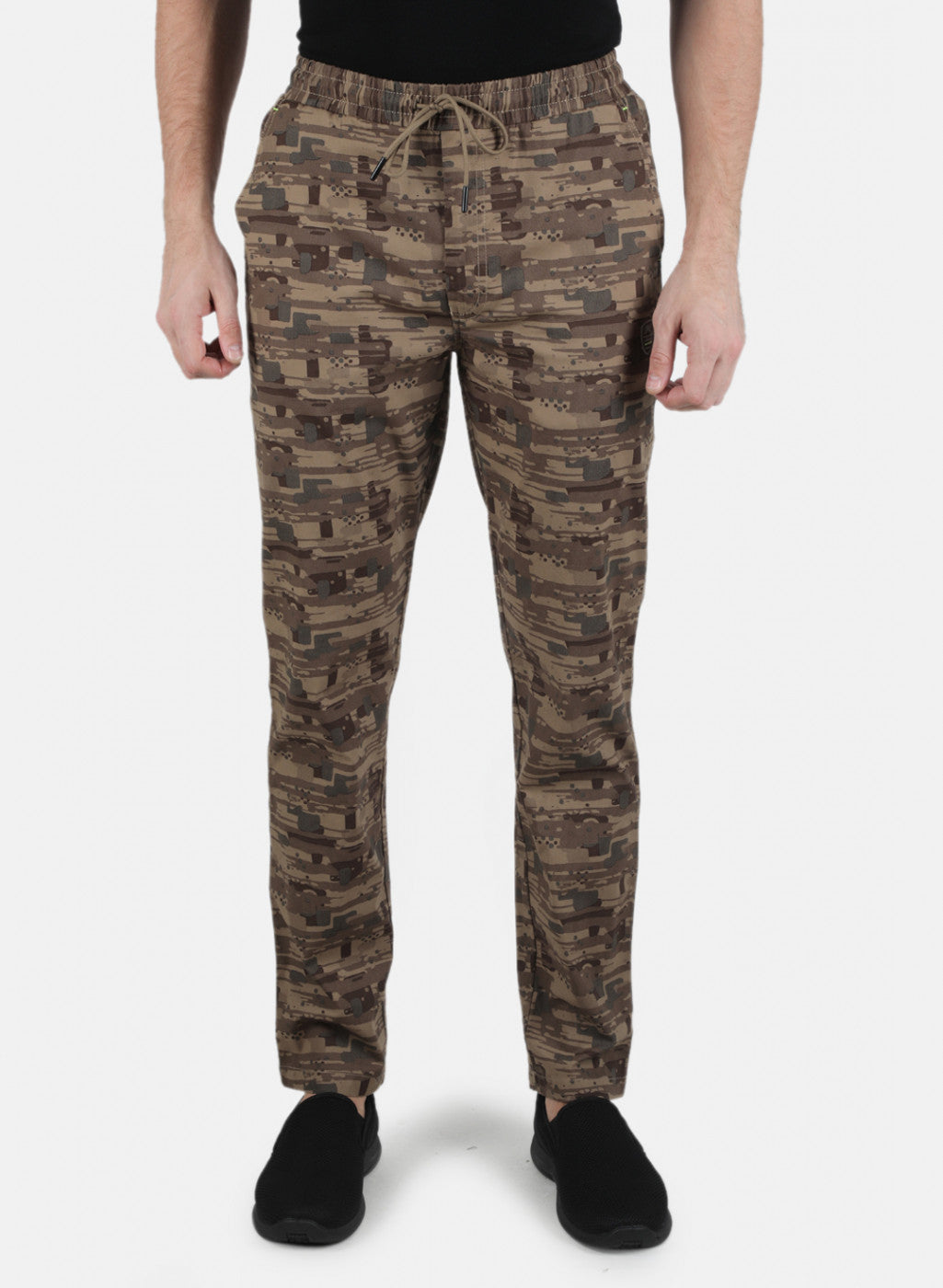 Men Khaki Printed Lower