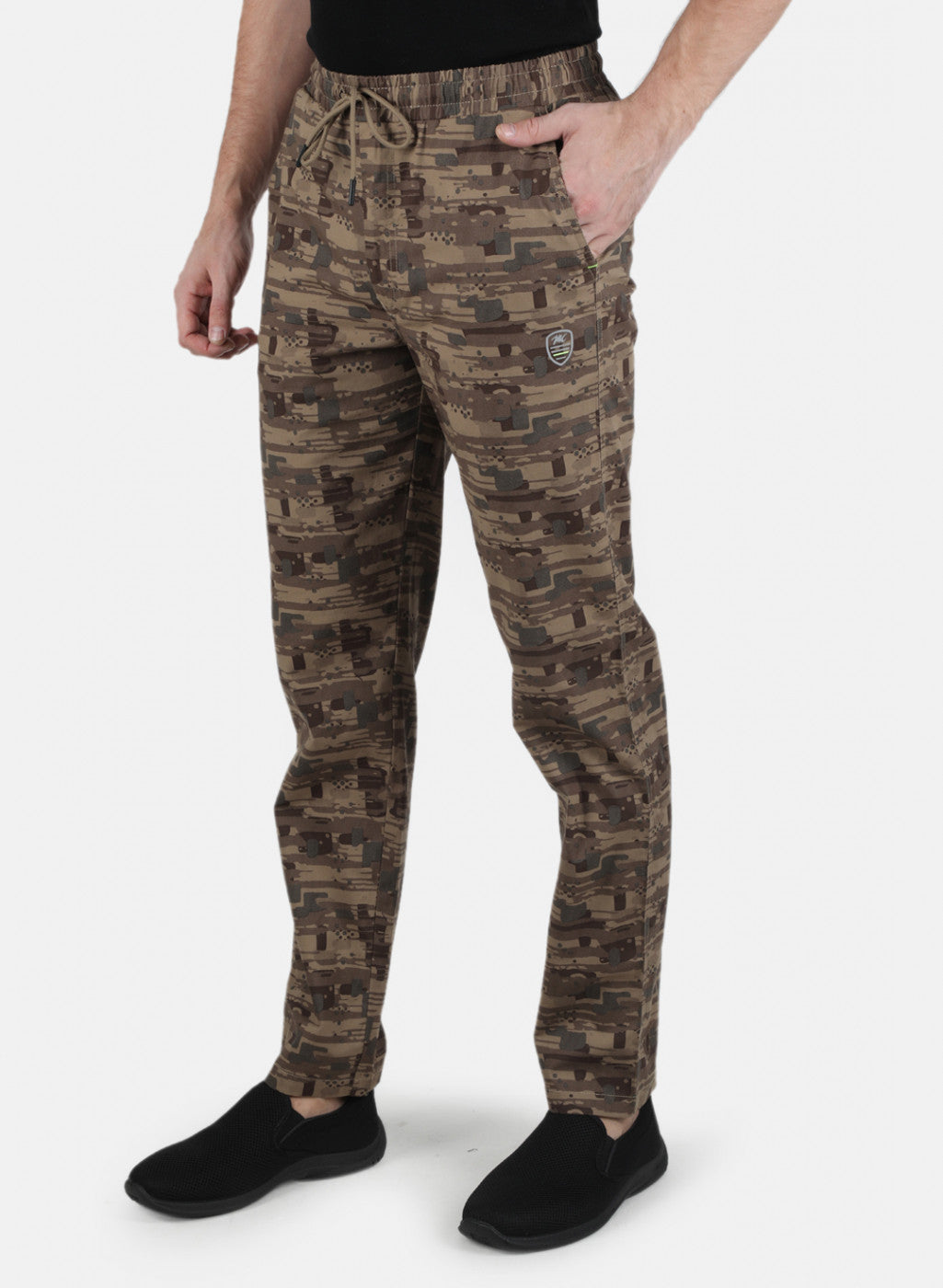 Men Khaki Printed Lower