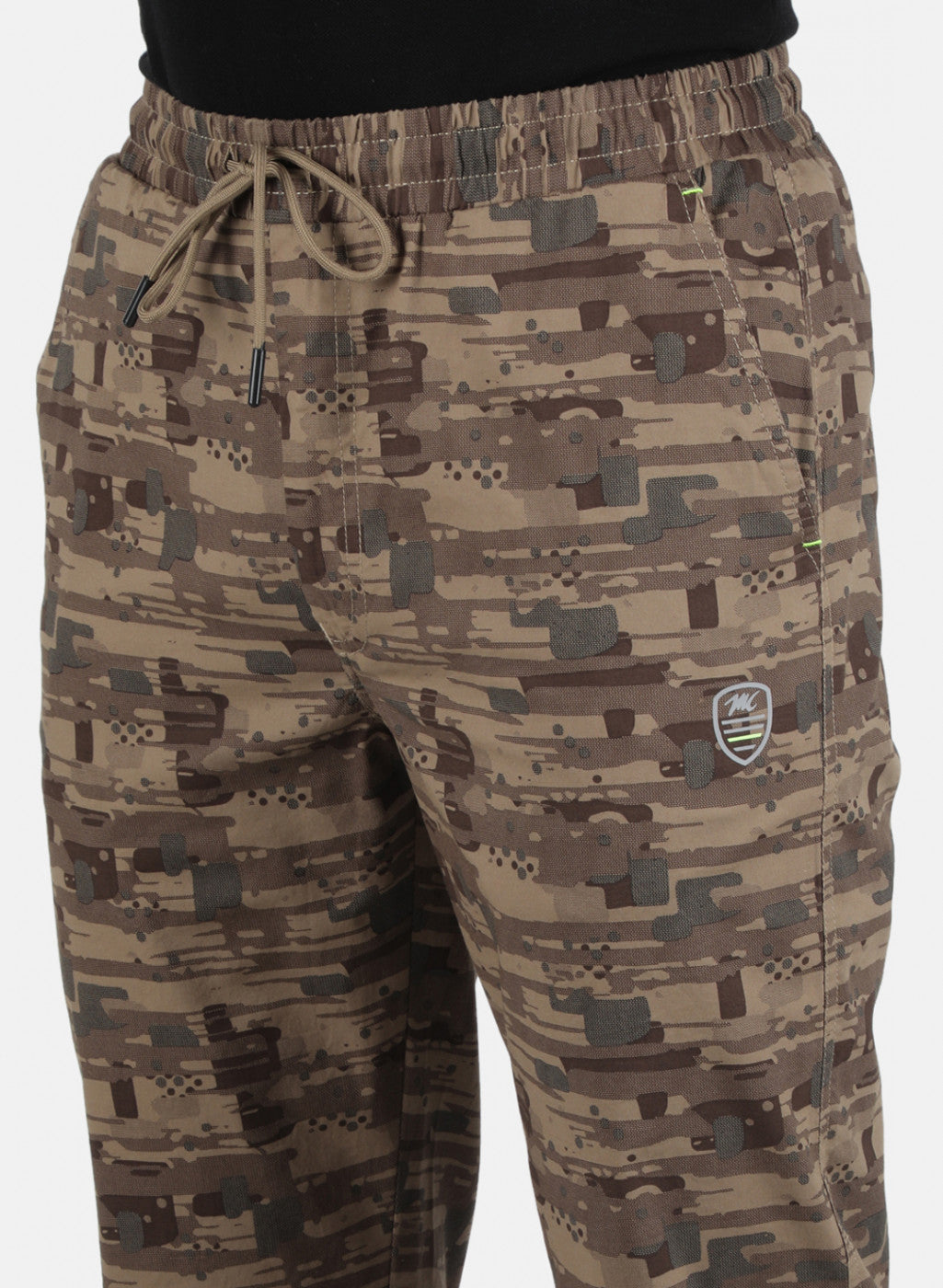 Men Khaki Printed Lower